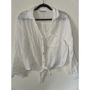 Meo Meli Women’s White Linen Blouse